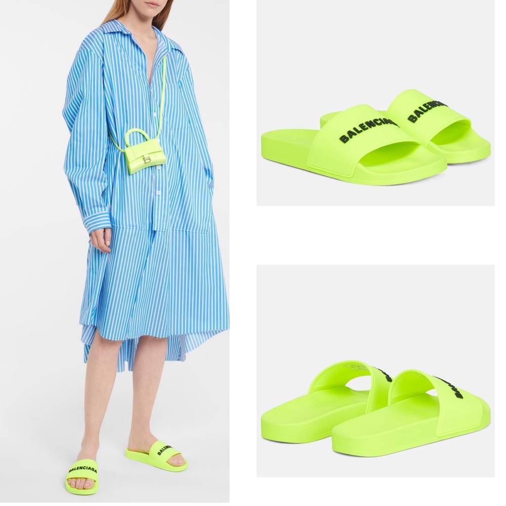 BALENCIAGA rubber pool slides
